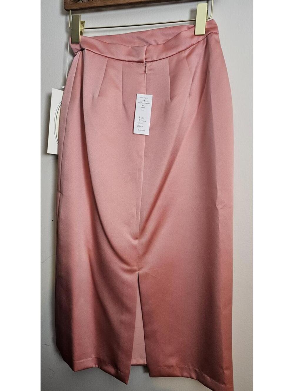 NWT Alfred Angelo Skirt Light Pink Womens Size 8 Satin - Picture 4 of 8
